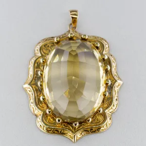 100 Ways' Ornate Victorian Citrine Pendant | 26.00ct |