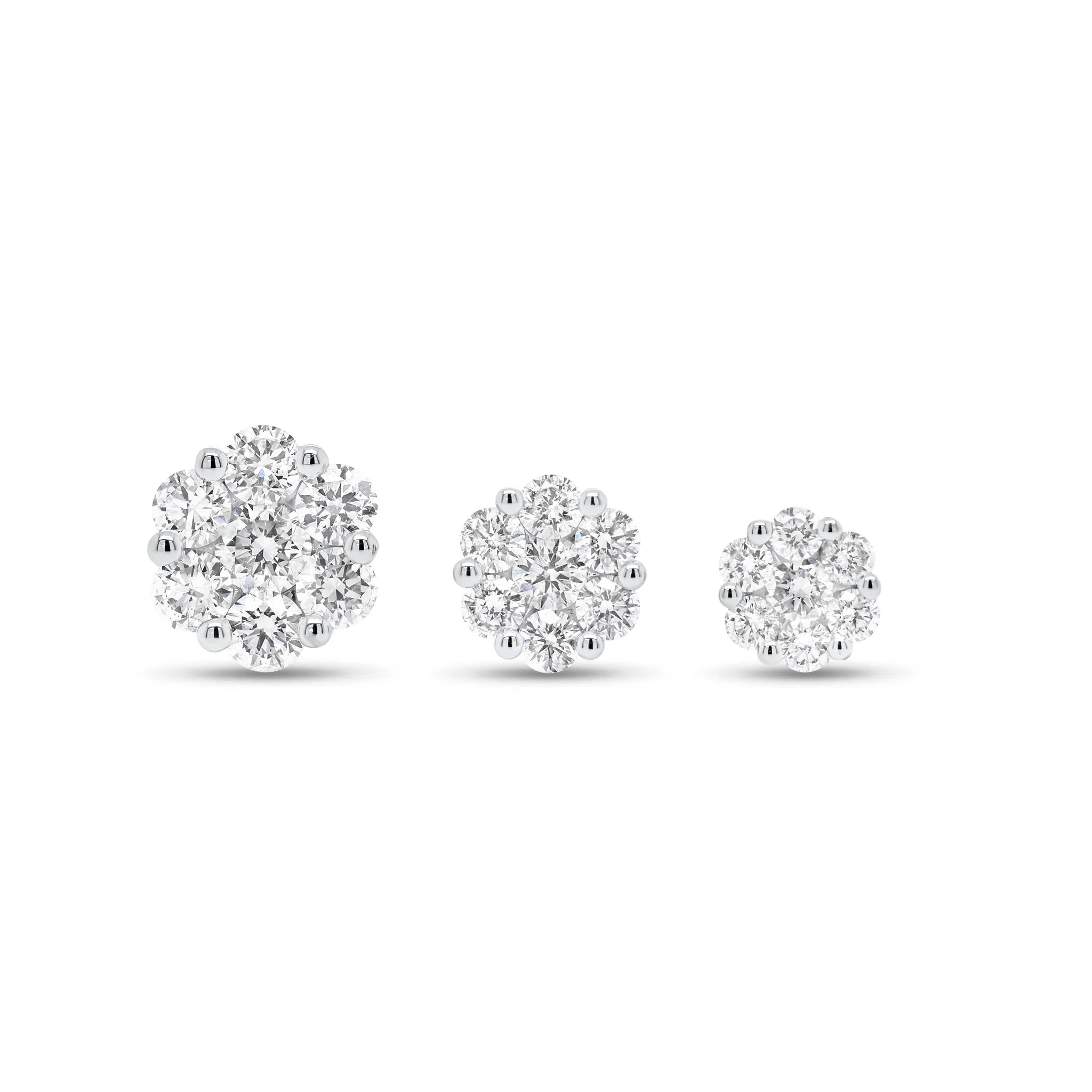 1.06 ct Diamond Cluster Stud Earrings