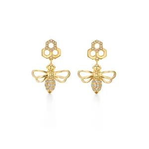 18K Bee Earrings