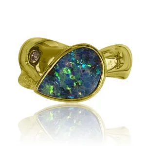 18KT RING BOULDER OPAL