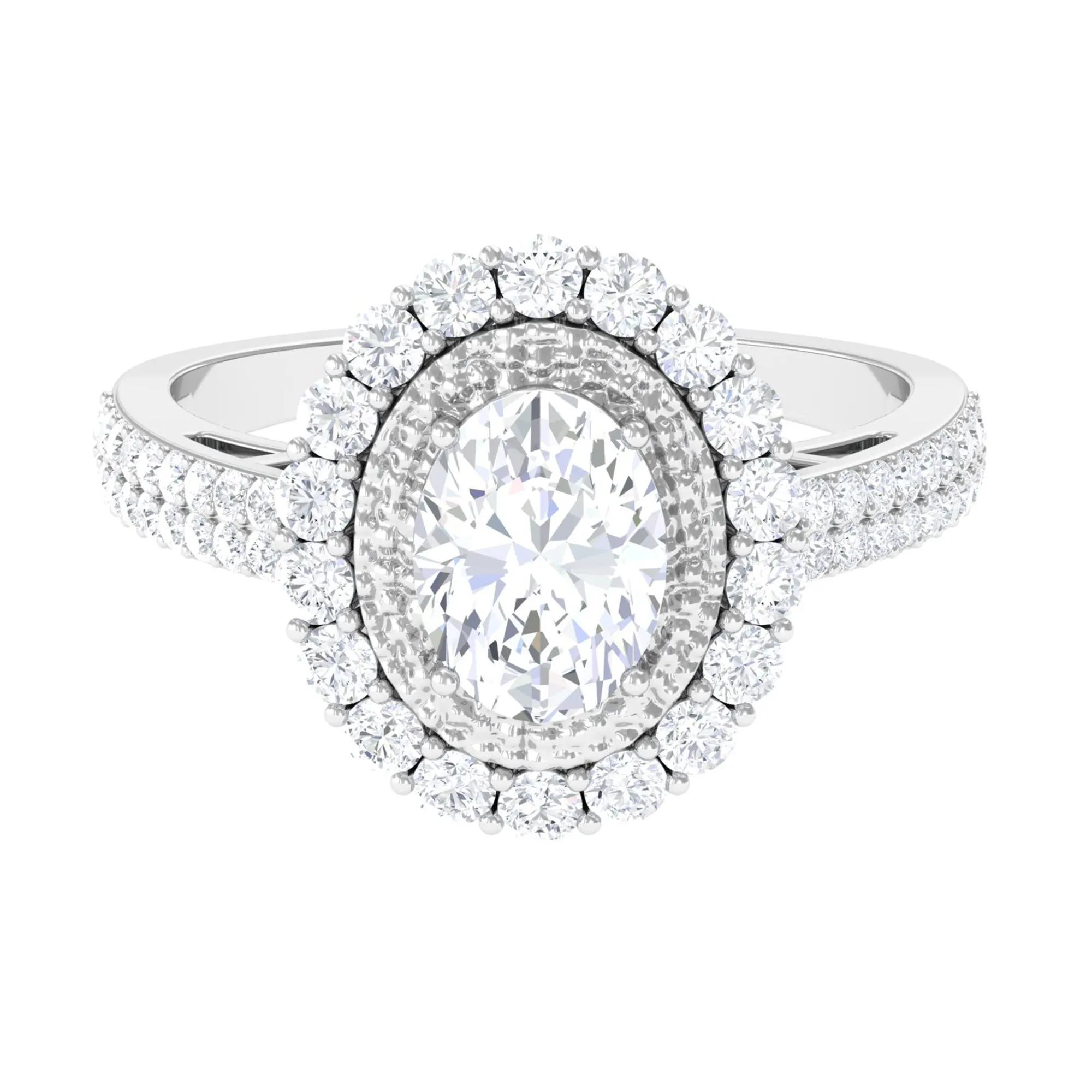 3.25 CT Vintage Inspired Zircon Oval Engagement Ring