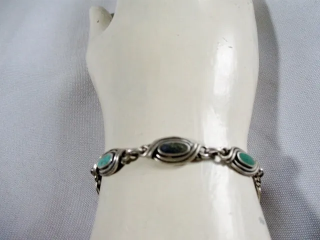 925 STERLING SILVER STONE Hinged Bracelet Cuff MULTI Colorful Boho