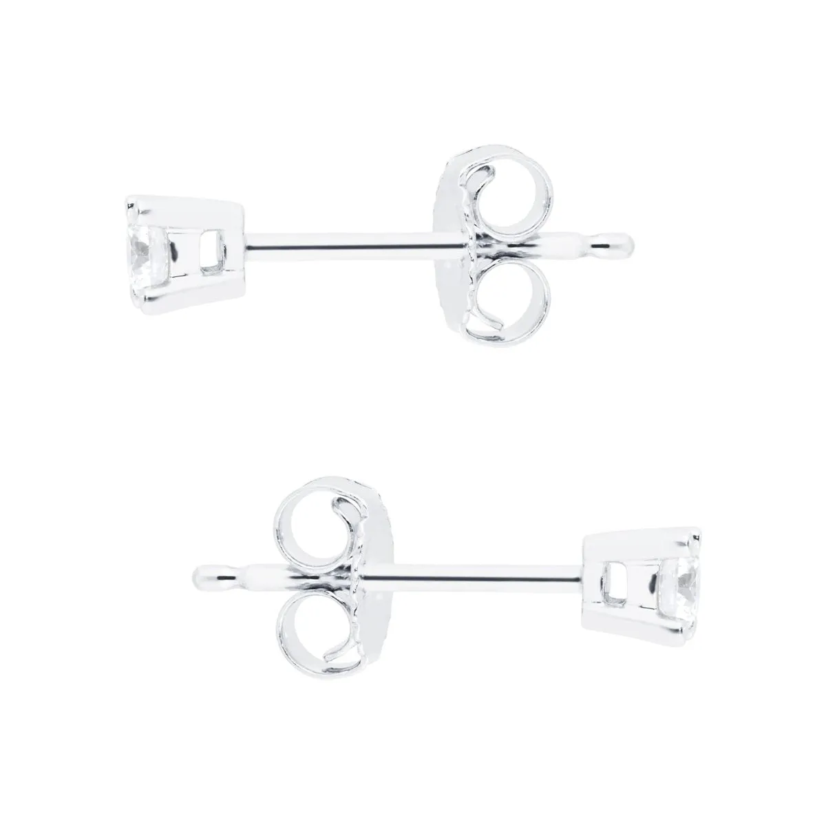 9ct White Gold 0.15ct Diamond Solitaire Earrings