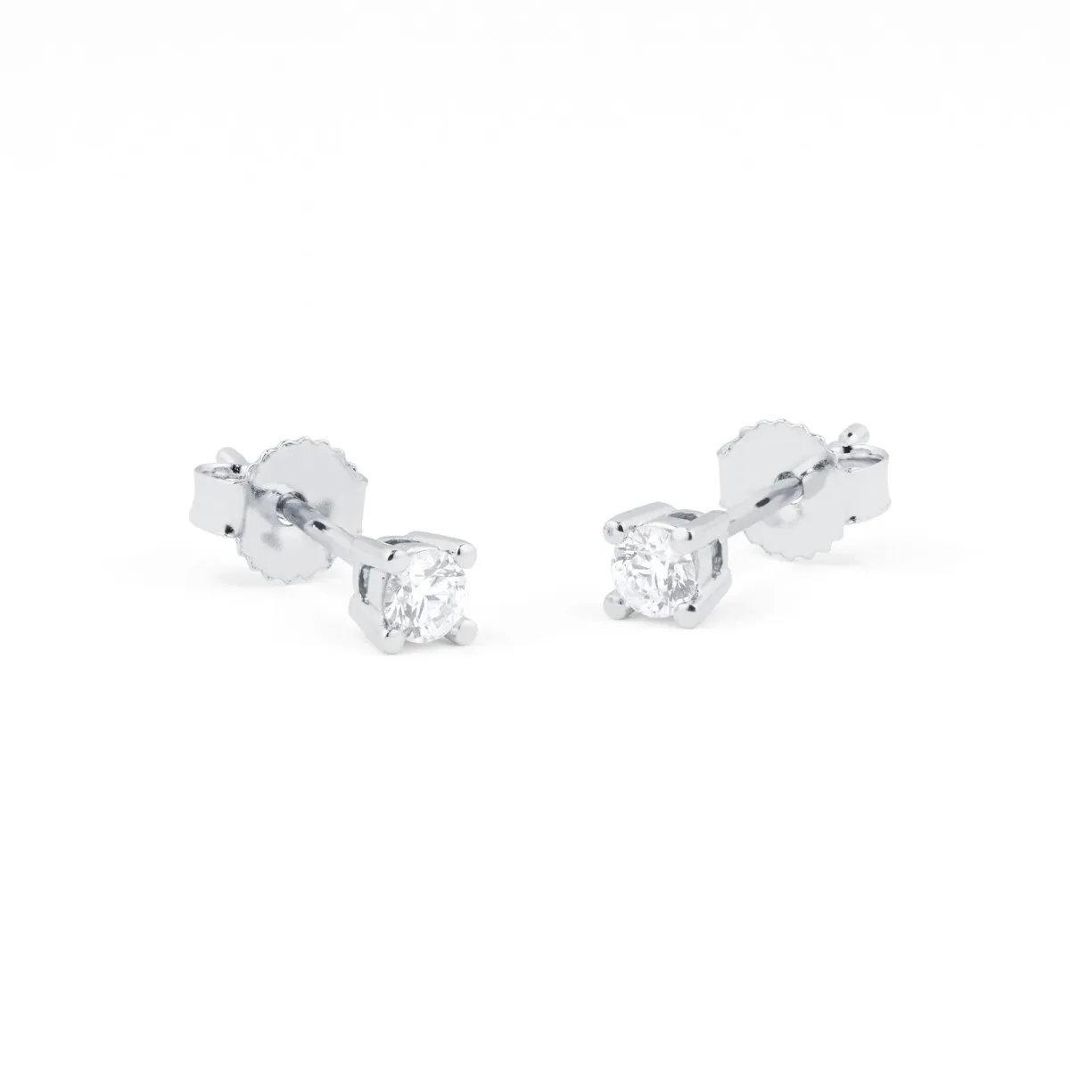 9ct White Gold 0.15ct Diamond Solitaire Earrings