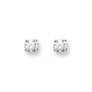 9ct White Gold 0.15ct Diamond Solitaire Earrings