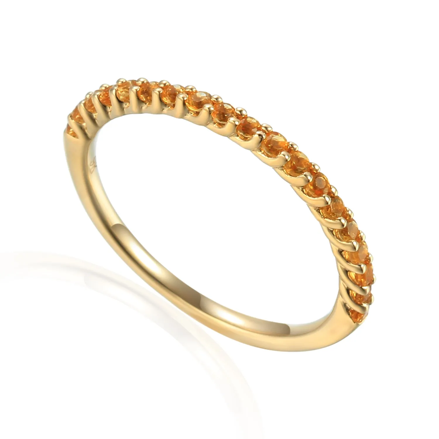 9ct Yellow Gold Citrine Half Eternity Ring