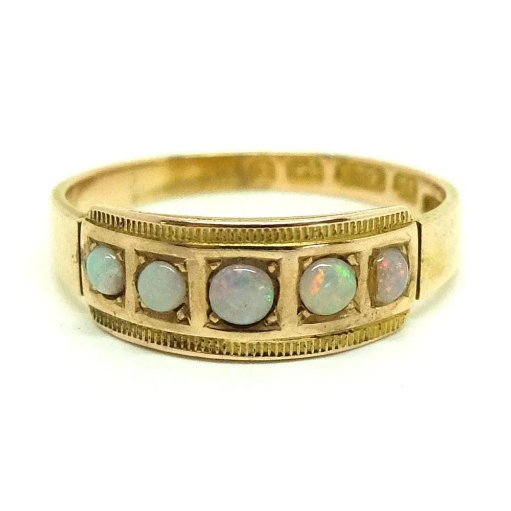 Antique 1879 Victorian 15ct Gold Opal Ring