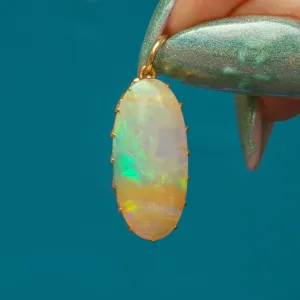 Antique 18ct Gold Opal Pendant, 5.25ct