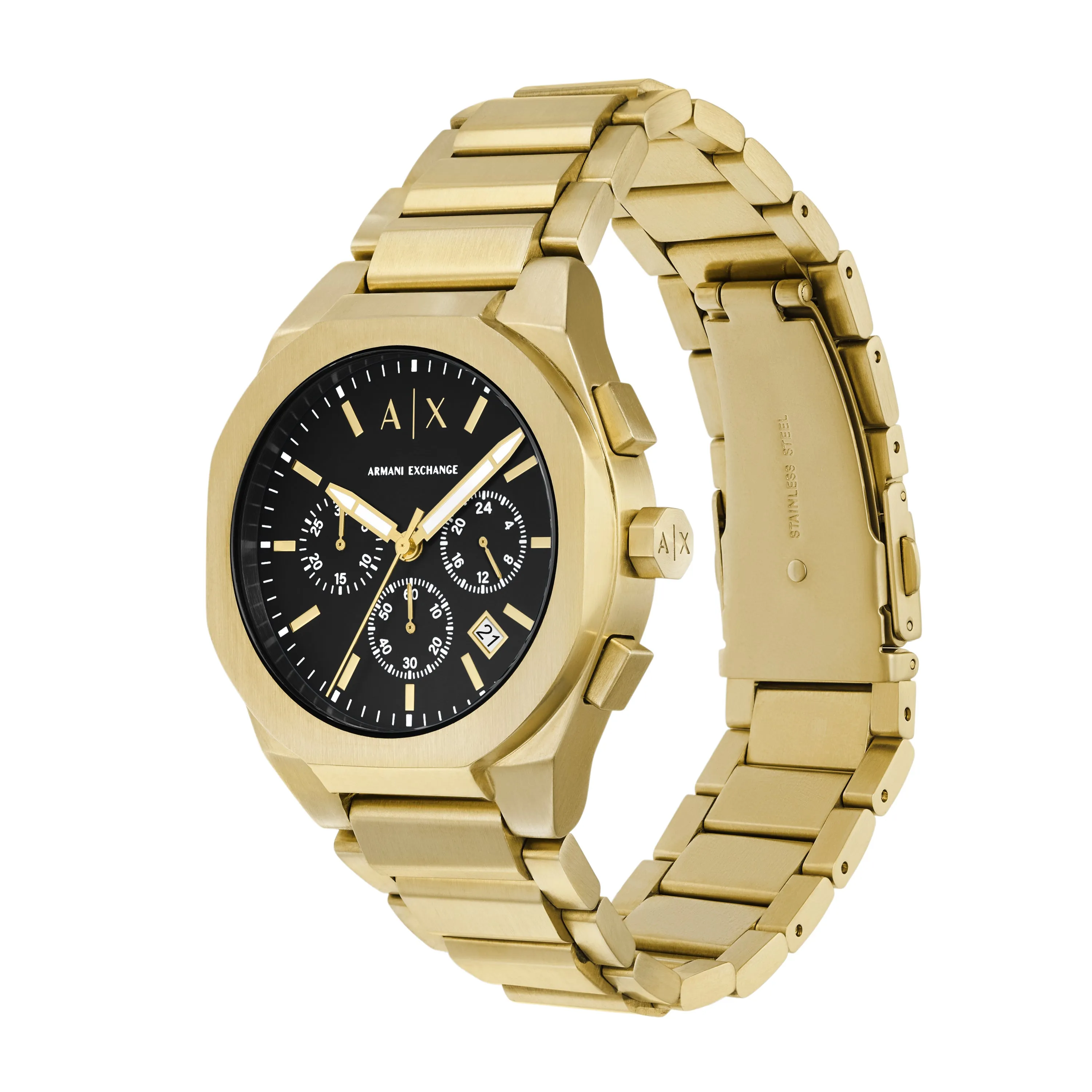 Armani Exchange Chronograph Gold-Tone Stainless Steel Watch AX4180