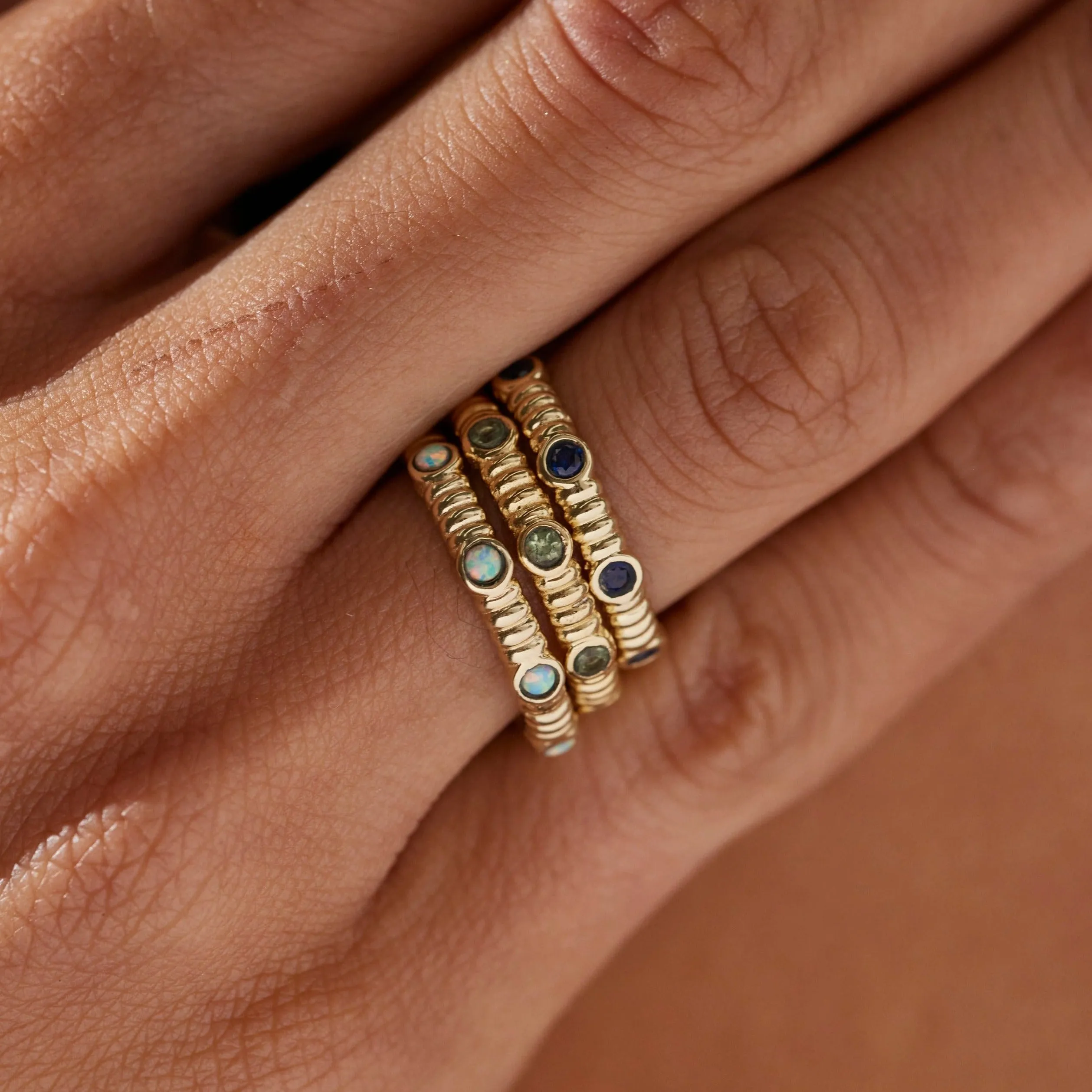 Asymmetric Opal Gold Stacker