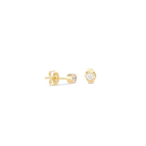 Bezel Setting Diamond Earrings