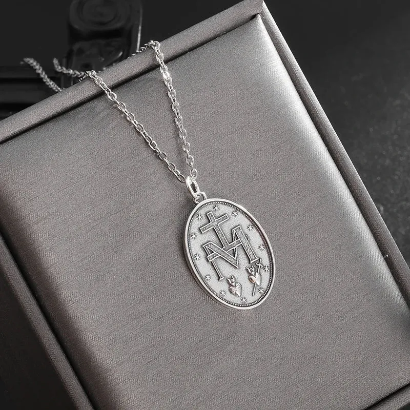 Brand New Gold Color Holy Spirit Pendant Ladies Men Casual Zircon Chain Necklace Religious Jewelry Gift