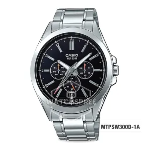 Casio Men's Multi-Hands Series Silver Stainless Steel Band Watch MTPSW300D-1A MTP-SW300D-1A