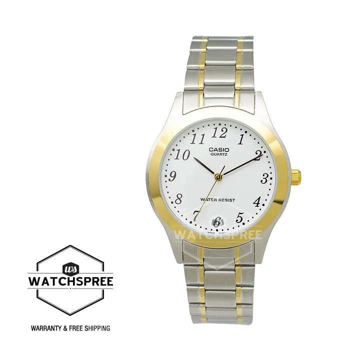 Casio Standard Analog Two tone Stainless Steel Watch MTP1128G-7B