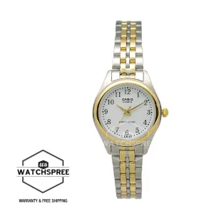 Casio Standard Ladies Analog Two-tone Stainless Steel Band Watch LTP1129G-7B