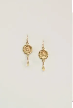 Charlotte Penman Margarita Earrings/ Citrine/ Gold