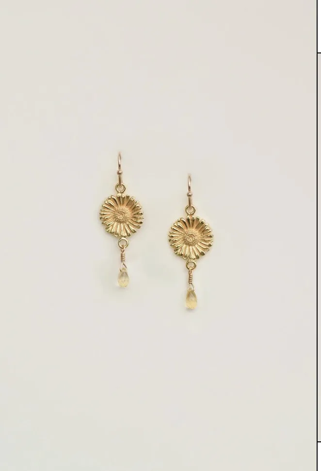 Charlotte Penman Margarita Earrings/ Citrine/ Gold