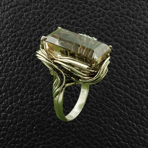 Citrine & Diamond Estate Ring