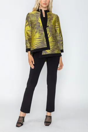 Citrine One-Button Jacket W/ Contrast