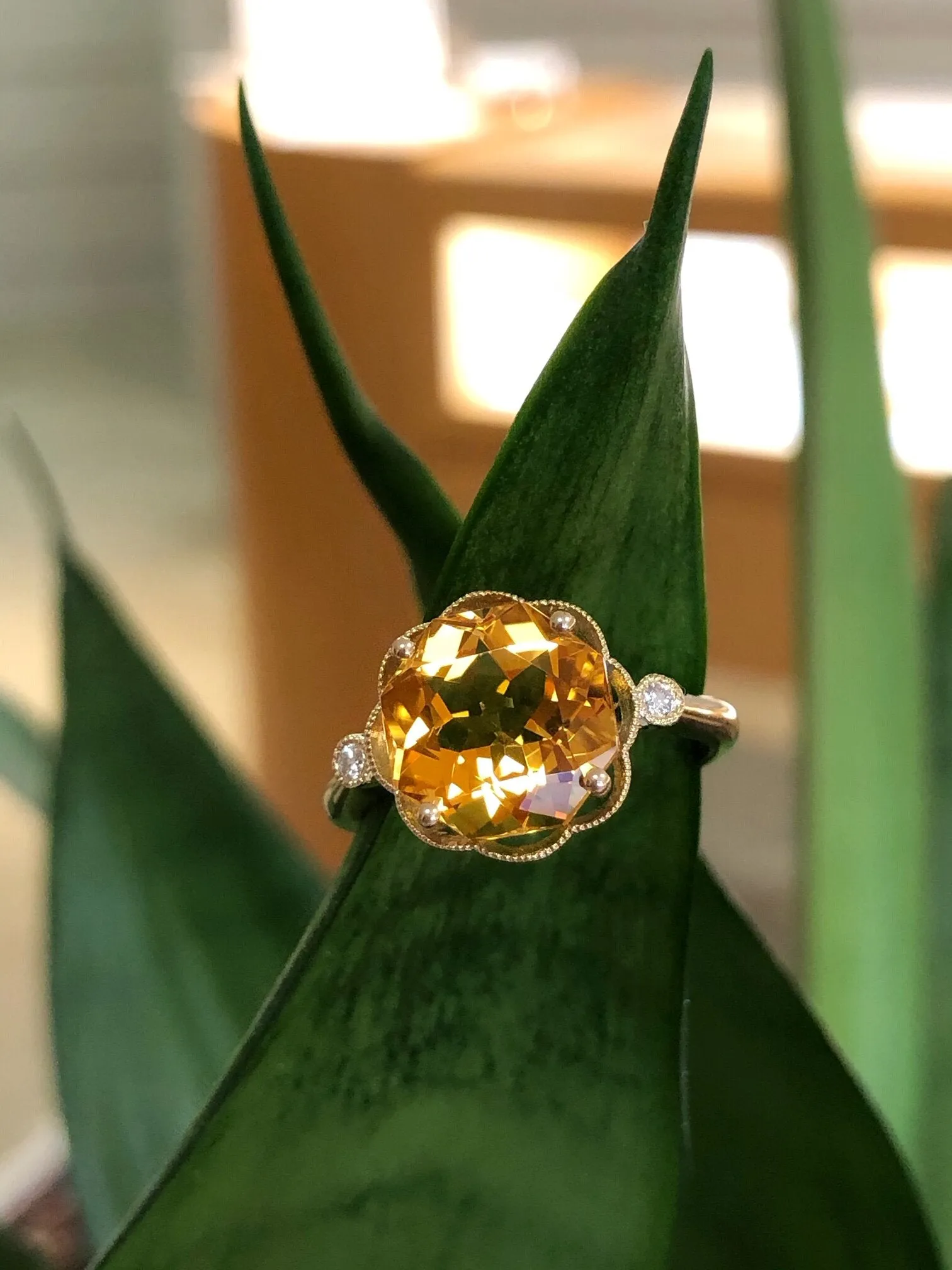 Citrine Statement Ring