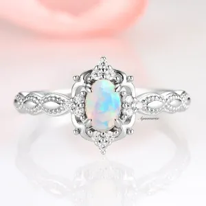 Claire Australian Opal Ring- Sterling Silver