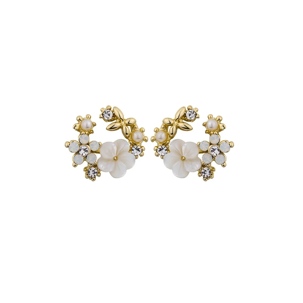 Coming Spring White Earrings