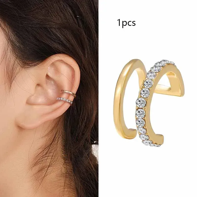 Delicate Zircon Cute Clip Earrings Female Buckle Ear Cuff No Piercings Fake Cartilage Ear for Women 2022 Fashion Jewelry