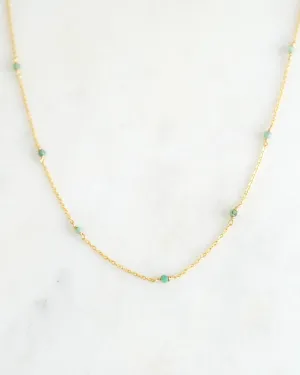 Emerald beaded necklace