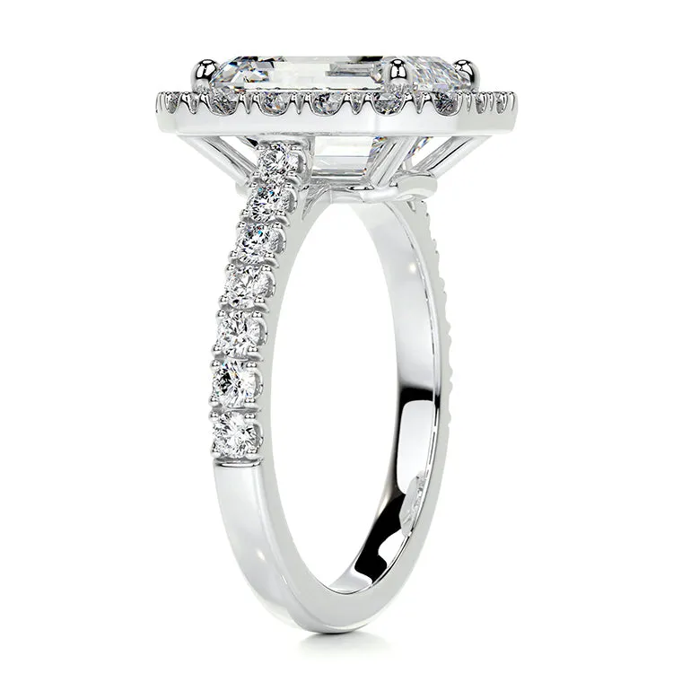 Emerald Cut Engagement Wedding Ring