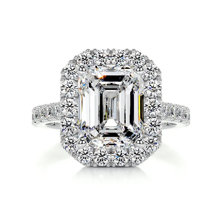 Emerald Cut Engagement Wedding Ring