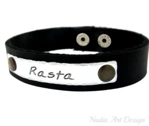 Engraved Message Wristband - Gift for Him