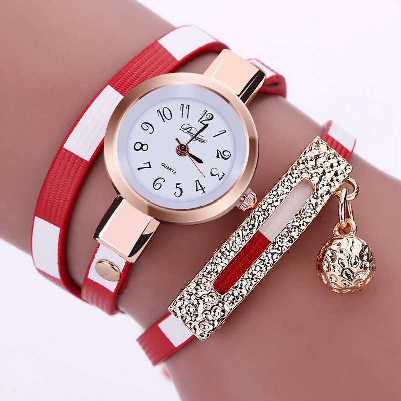 Fashion Women Leather Bracelet Watch Luxury Brand Quartz Watch