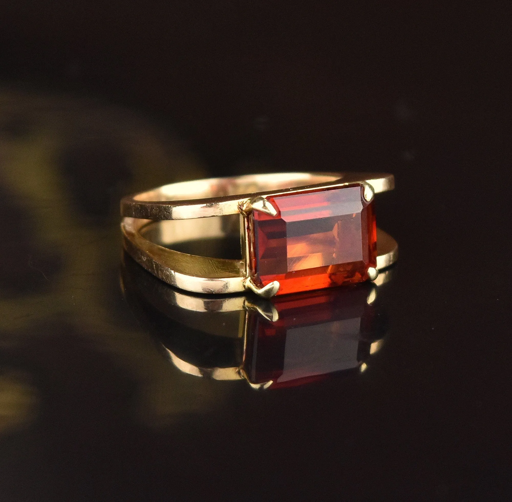 Final Payment Art Deco 14K Gold Madeira Citrine Ring