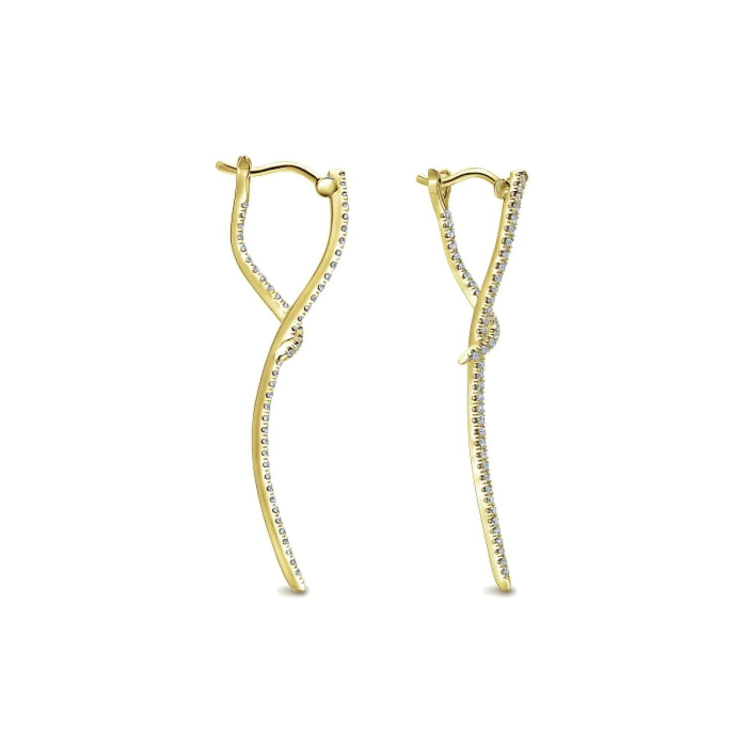 Gabriel & Co. Sculptural Diamond Drop Earrings