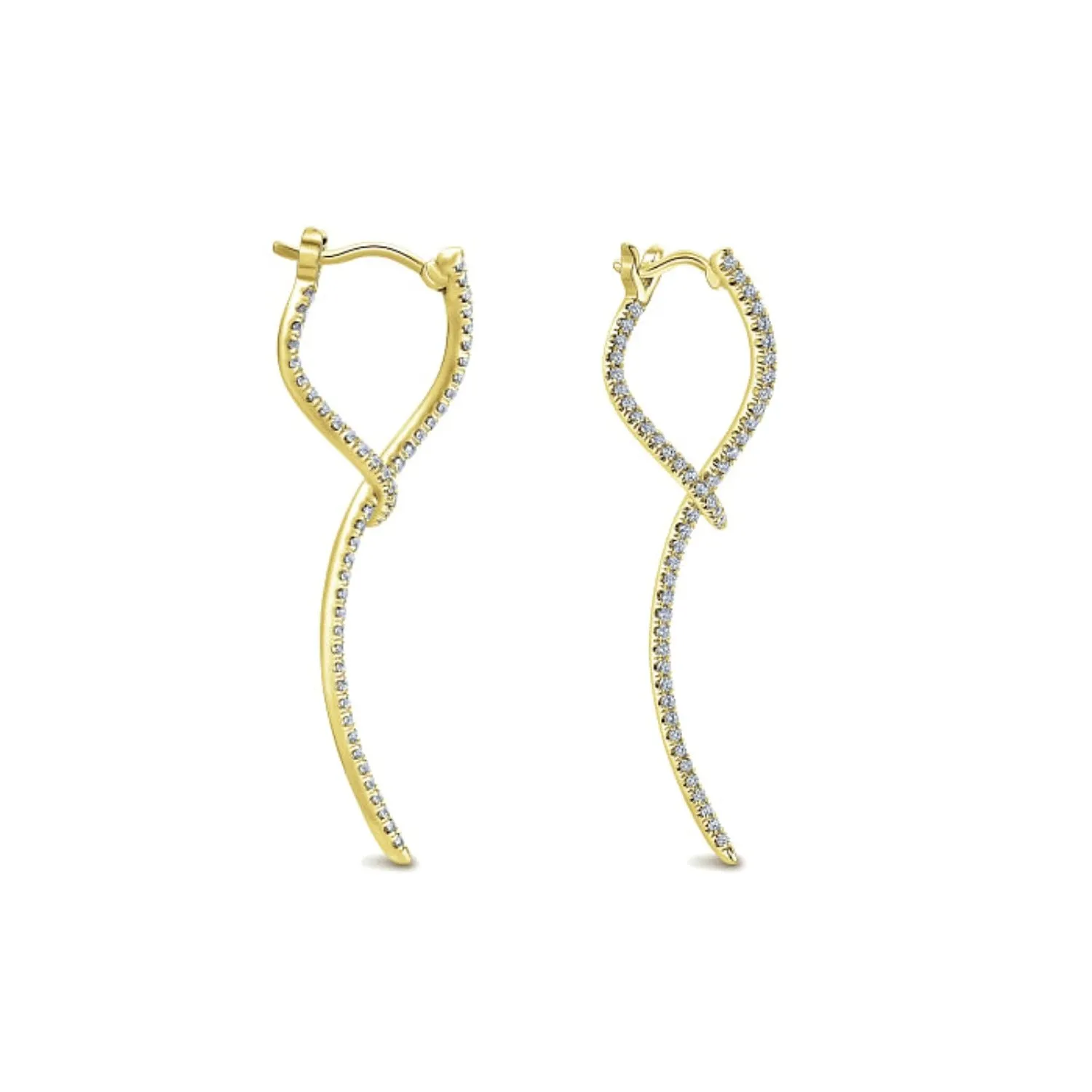 Gabriel & Co. Sculptural Diamond Drop Earrings