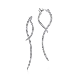 Gabriel & Co. Sculptural Diamond Drop Earrings