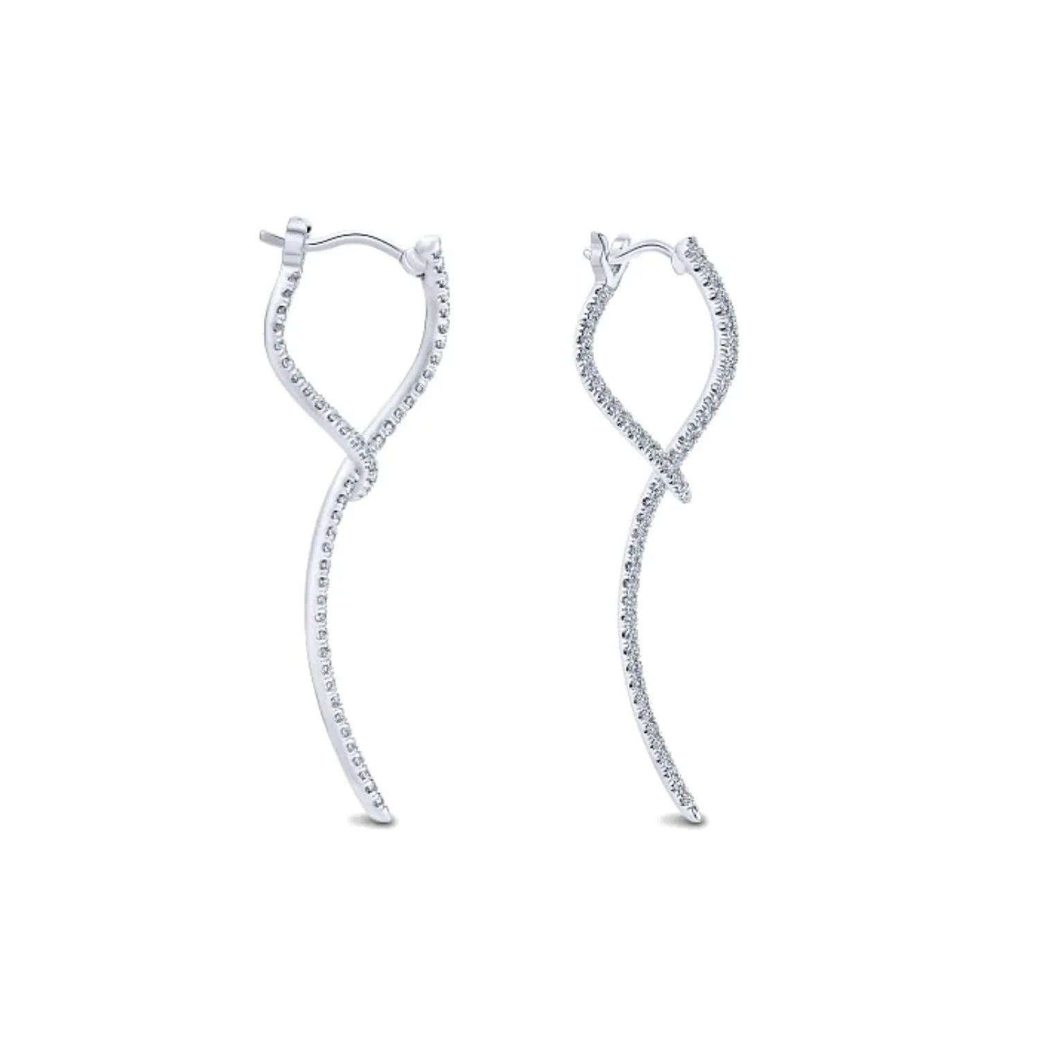 Gabriel & Co. Sculptural Diamond Drop Earrings