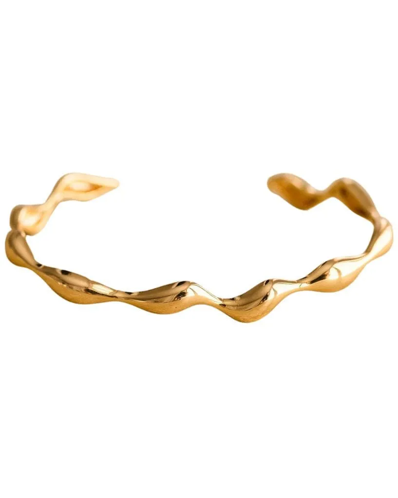 Gold Rivah Cuff Bracelet