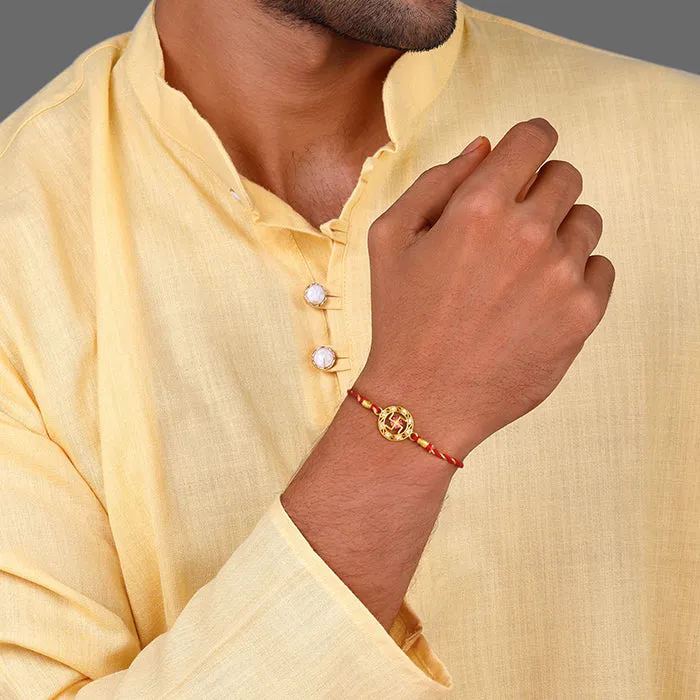 Golden Svastik Rakhi