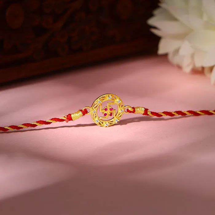 Golden Svastik Rakhi