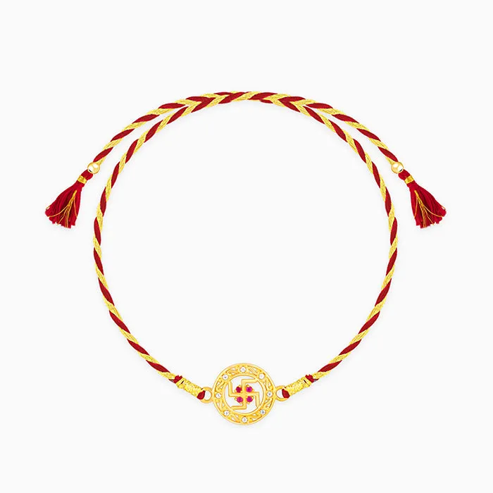 Golden Svastik Rakhi