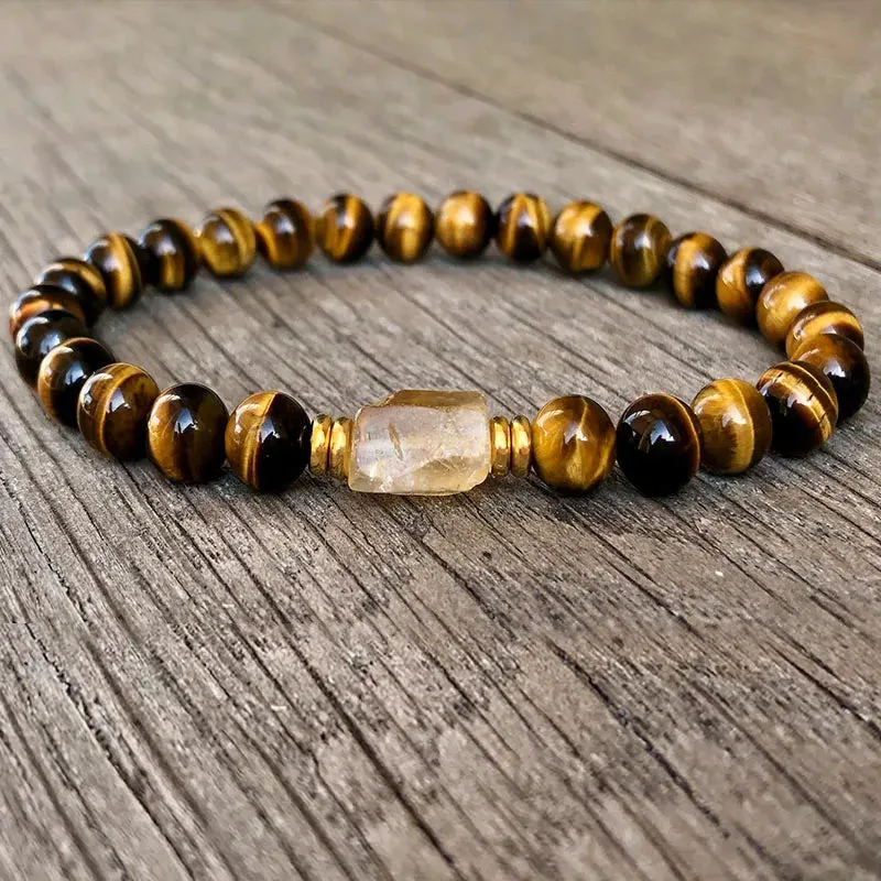 Good luck Bracelet Citrine bracelet Black Tourmaline bracelet Yoga bracelet