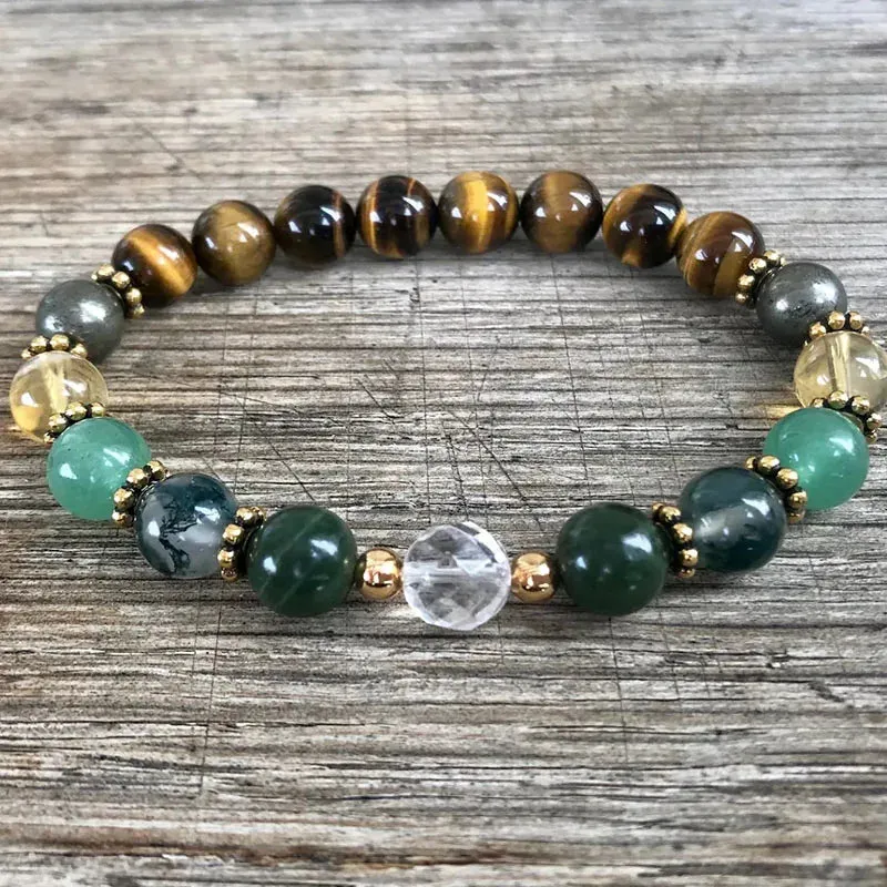 Good luck Bracelet Citrine bracelet Black Tourmaline bracelet Yoga bracelet