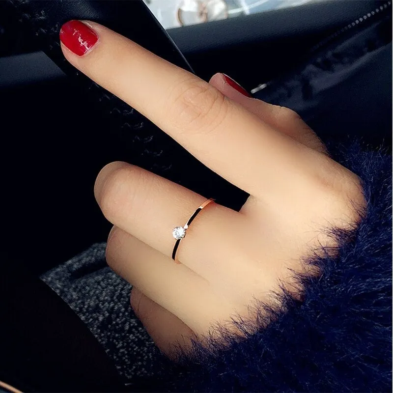 Gorgeous Minimalist Fashion Cubic Zircon Ring