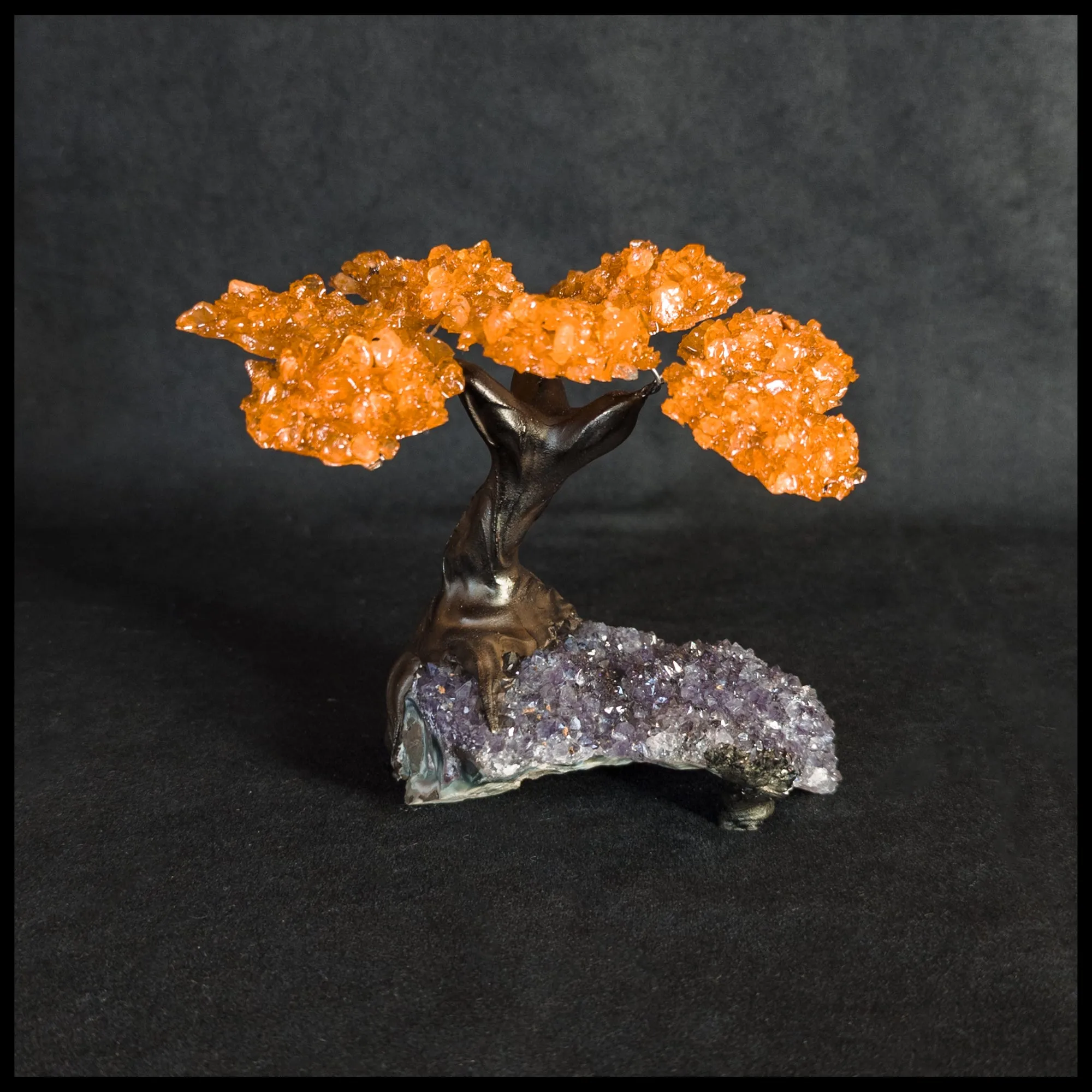 GSTsz3 Gemstone Tree - Citrine and Amethyst