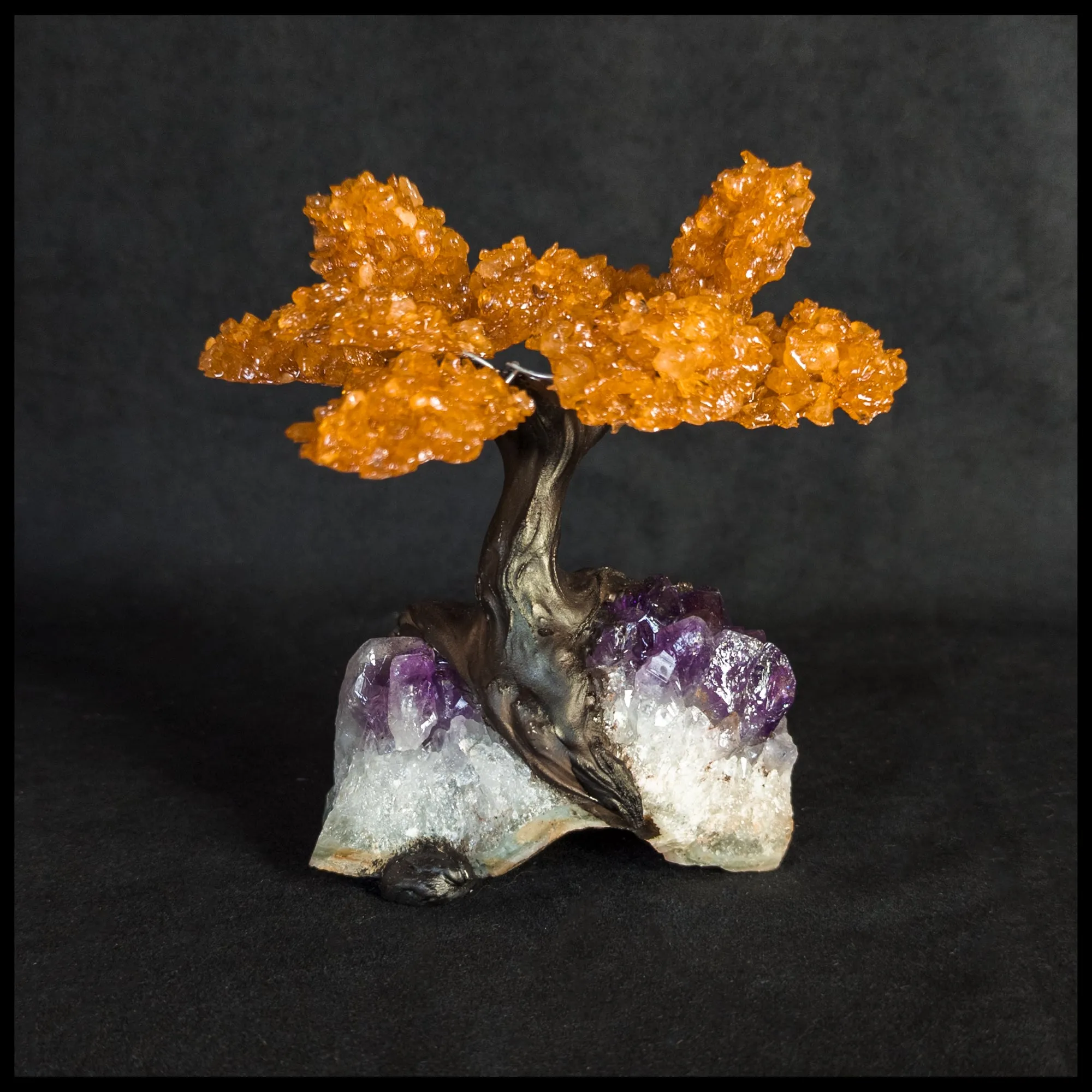 GSTsz3 Gemstone Tree - Citrine and Amethyst