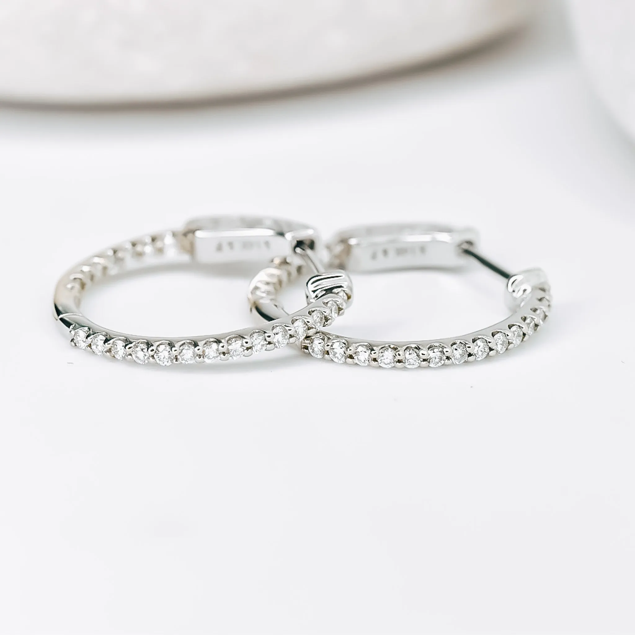 In-And-Out Diamond Hoop Earrings