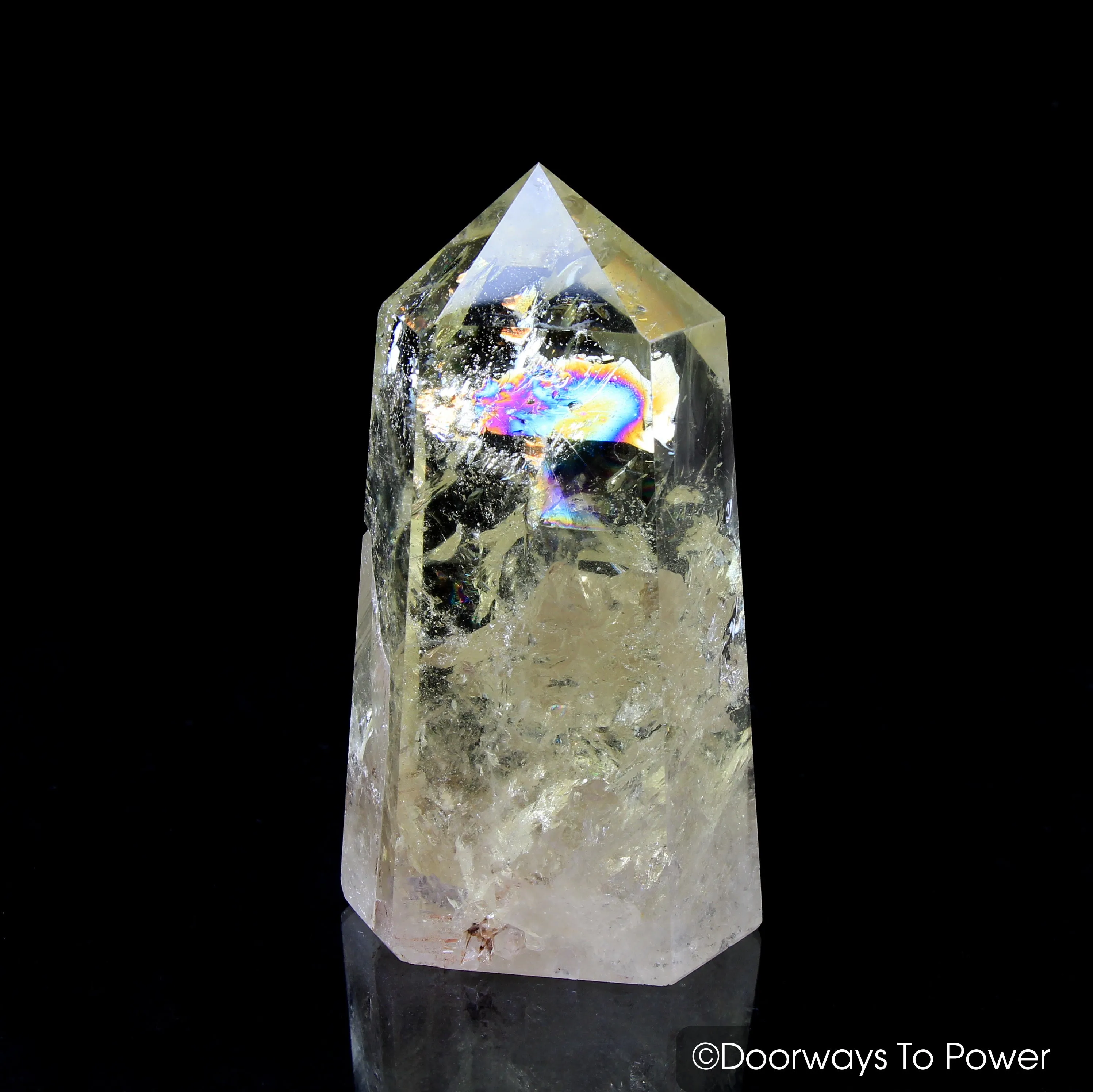 John of God Citrine Crystal Point Devic Temple & Manifest Spirit Isis