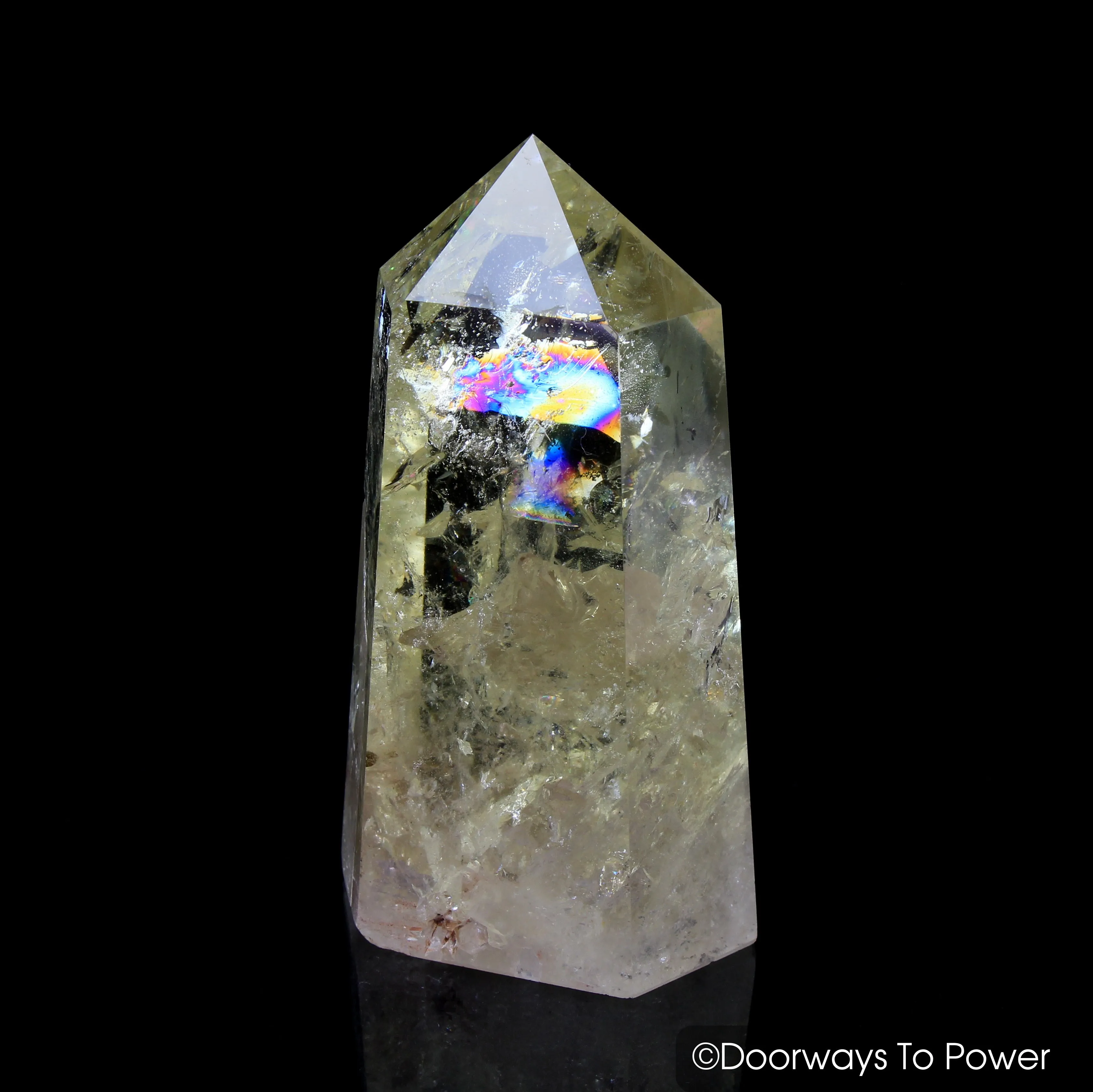 John of God Citrine Crystal Point Devic Temple & Manifest Spirit Isis