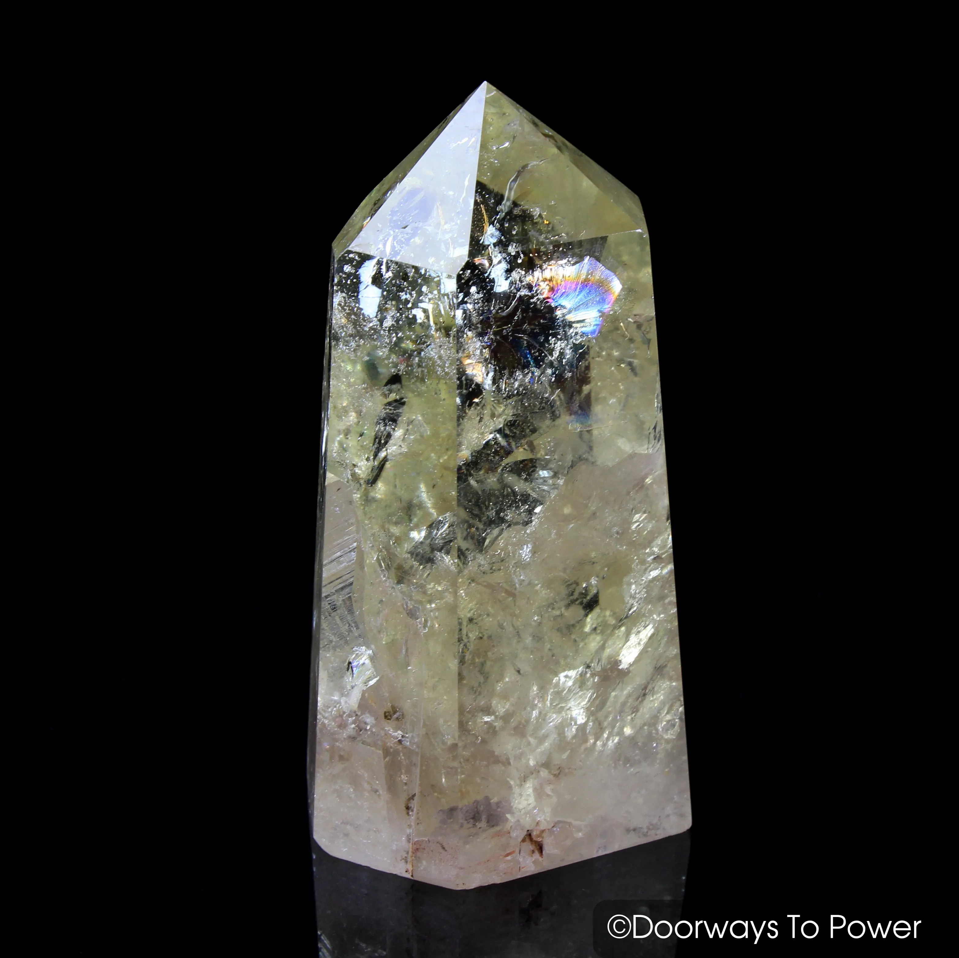 John of God Citrine Crystal Point Devic Temple & Manifest Spirit Isis